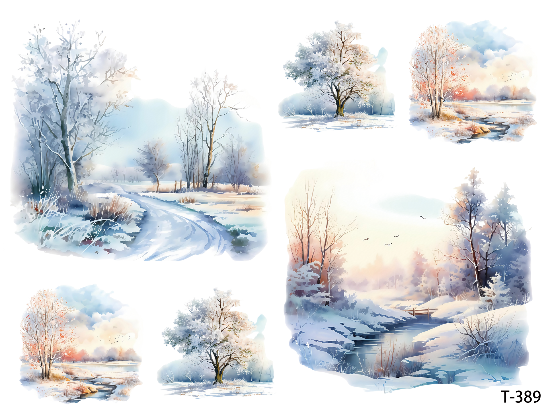 T381-T390 3D pre-cut embossed sticker 1pcs(4.92*3.74 inch) T389