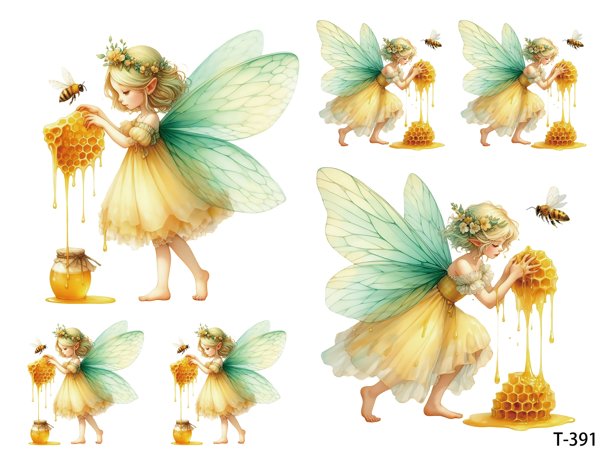 T391-T400 3D pre-cut embossed sticker 1pcs(4.92*3.74 inch) T391