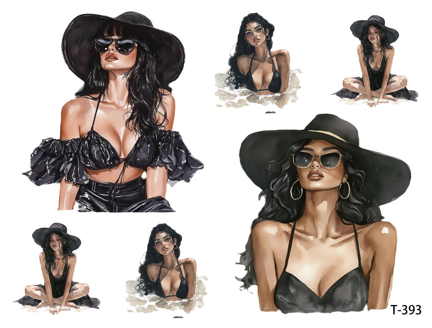 T391-T400 3D pre-cut embossed sticker 1pcs(4.92*3.74 inch) T393