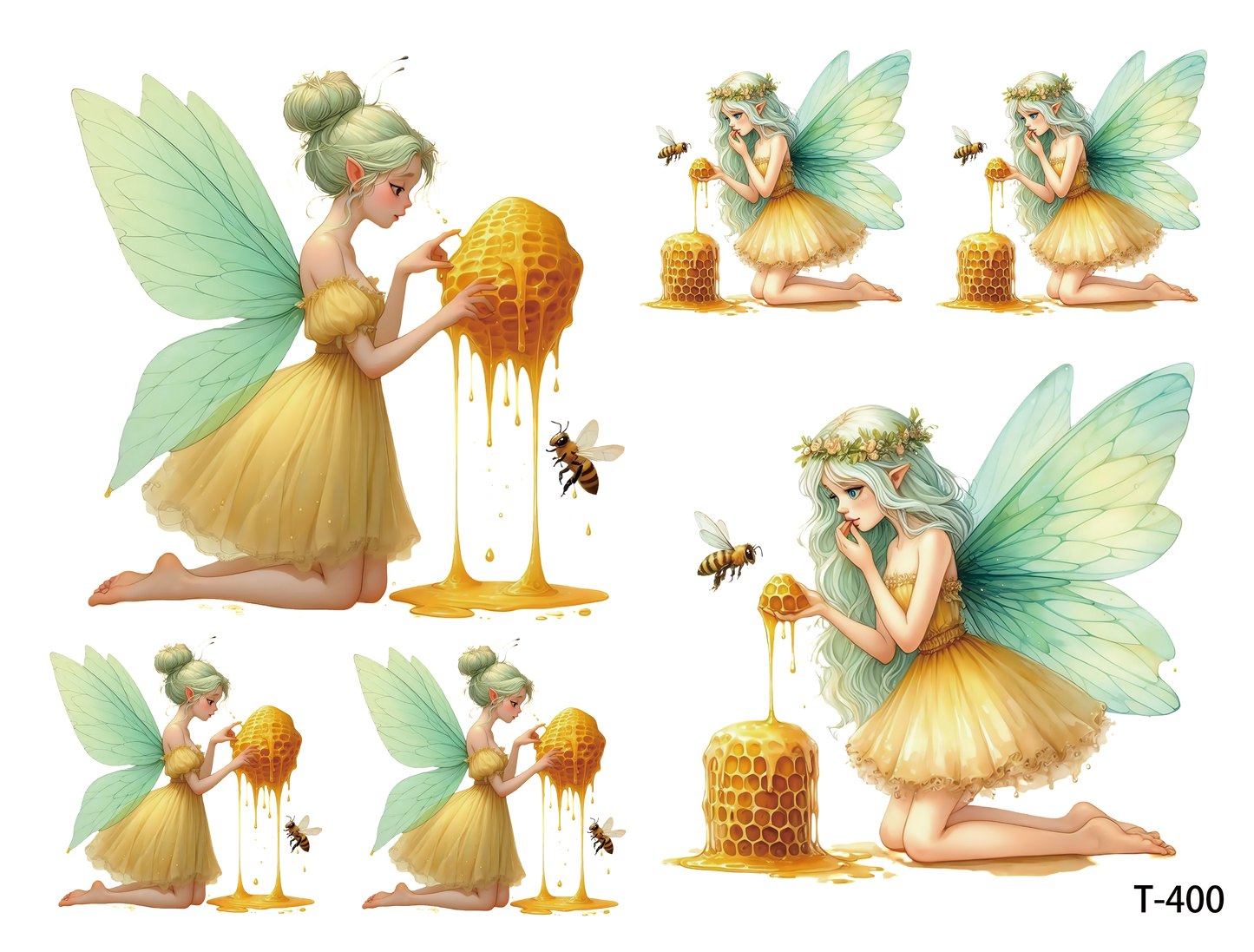 T391-T400 3D pre-cut embossed sticker 1pcs(4.92*3.74 inch) T400