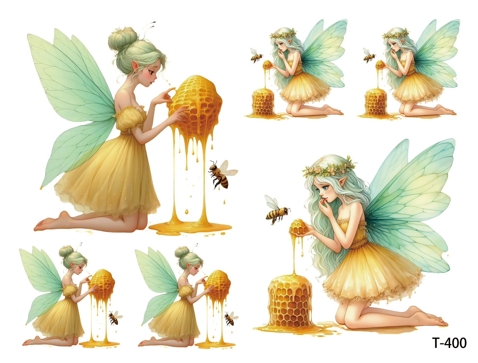 T391-T400 3D pre-cut embossed sticker 1pcs(4.92*3.74 inch) T400