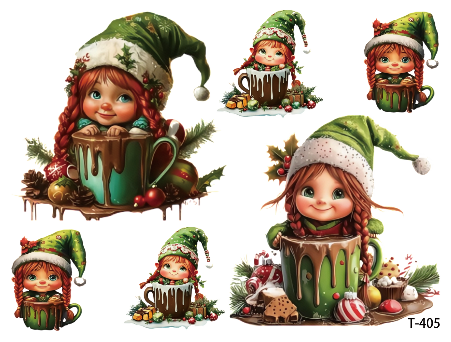 T401-T408 3D pre-cut embossed sticker 1pcs(4.92*3.74 inch) T405