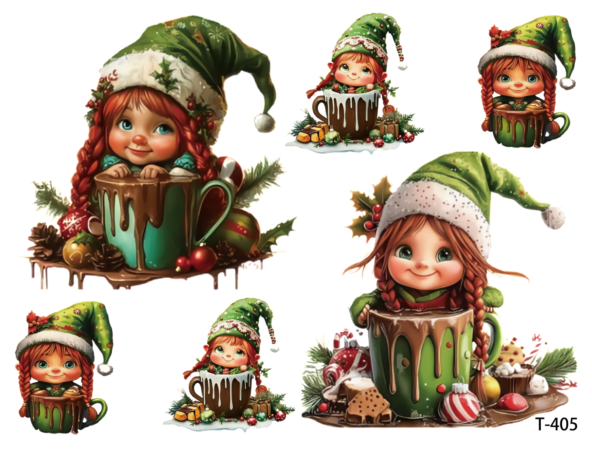 T401-T408 3D pre-cut embossed sticker 1pcs(4.92*3.74 inch) T405