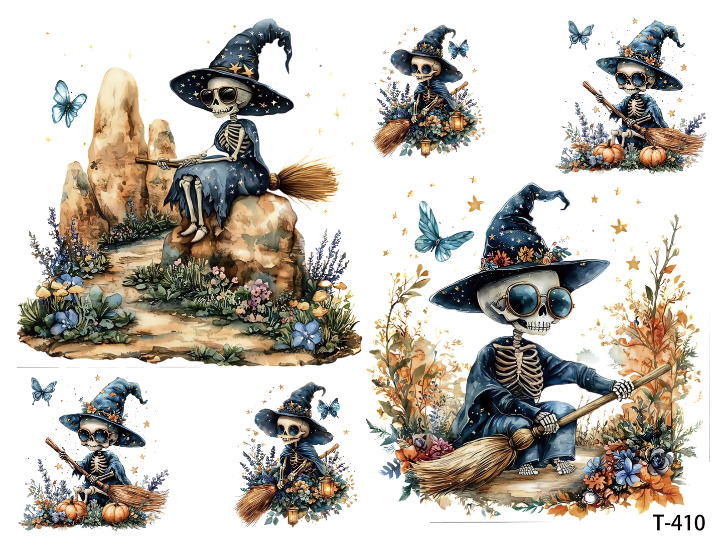 T409-T410 3D pre-cut embossed sticker 1pcs （4.92*3.74 inch） T410