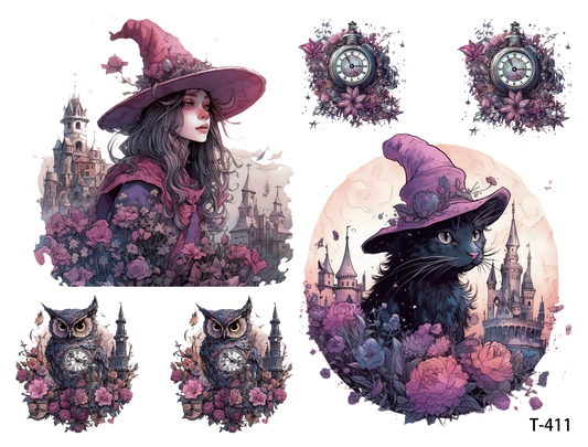 T4111-T420 3D pre-cut embossed sticker 1pcs (4.92*3.74 inch) T411