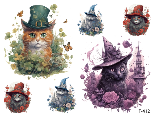 T4111-T420 3D pre-cut embossed sticker 1pcs (4.92*3.74 inch) T412