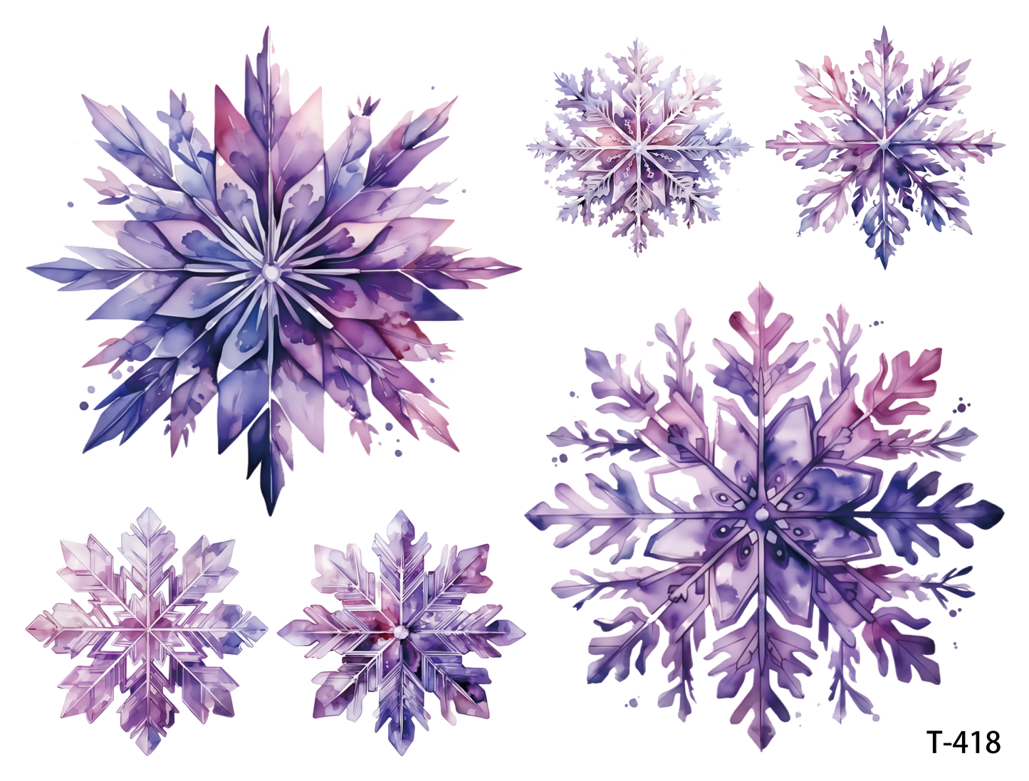 T4111-T420 3D pre-cut embossed sticker 1pcs (4.92*3.74 inch) T418