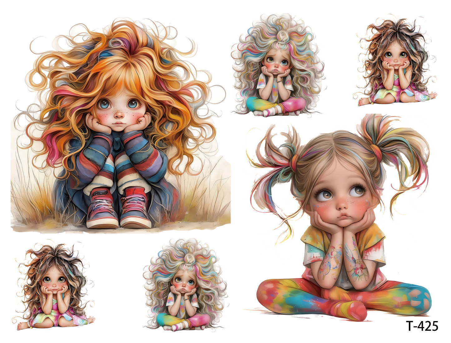 T421-T430 3D pre-cut embossed sticker 1pcs(4.92*3.74 inch) T425