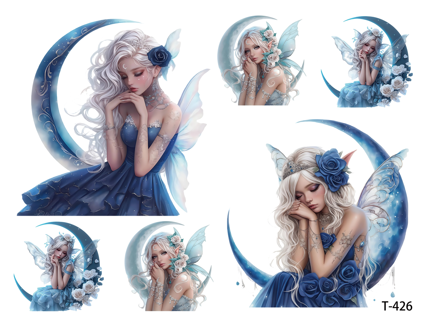 T421-T430 3D pre-cut embossed sticker 1pcs(4.92*3.74 inch) T426