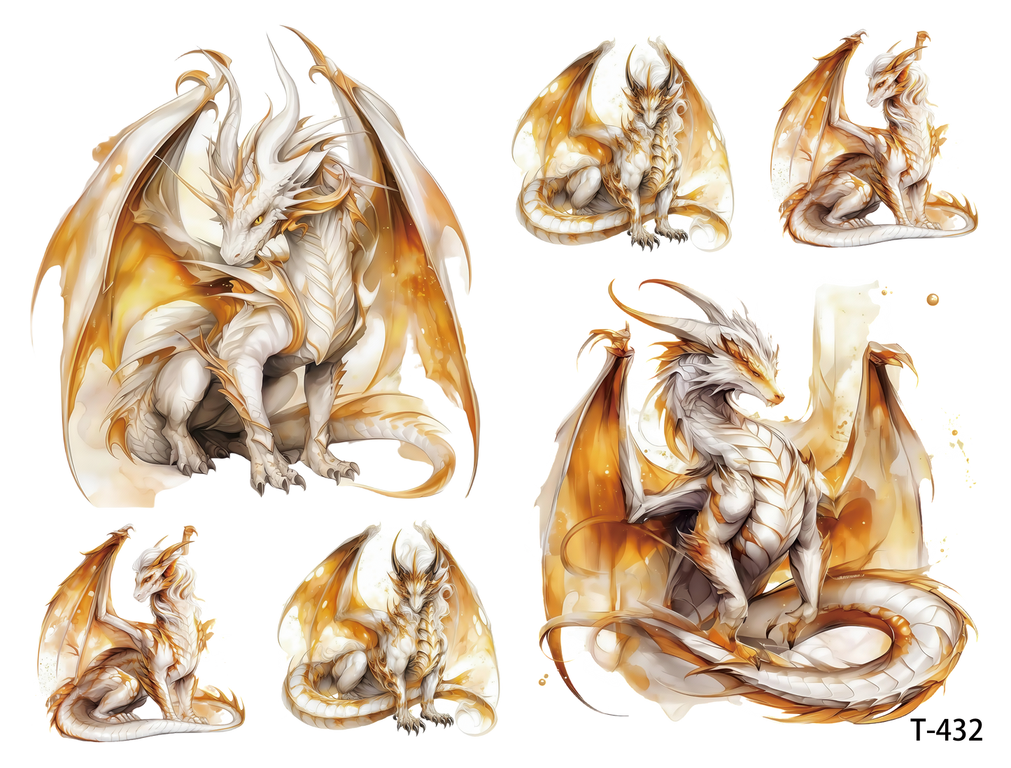 T431-T440 3D pre-cut embossed sticker 1pcs(4.92*3.74 inch) T432