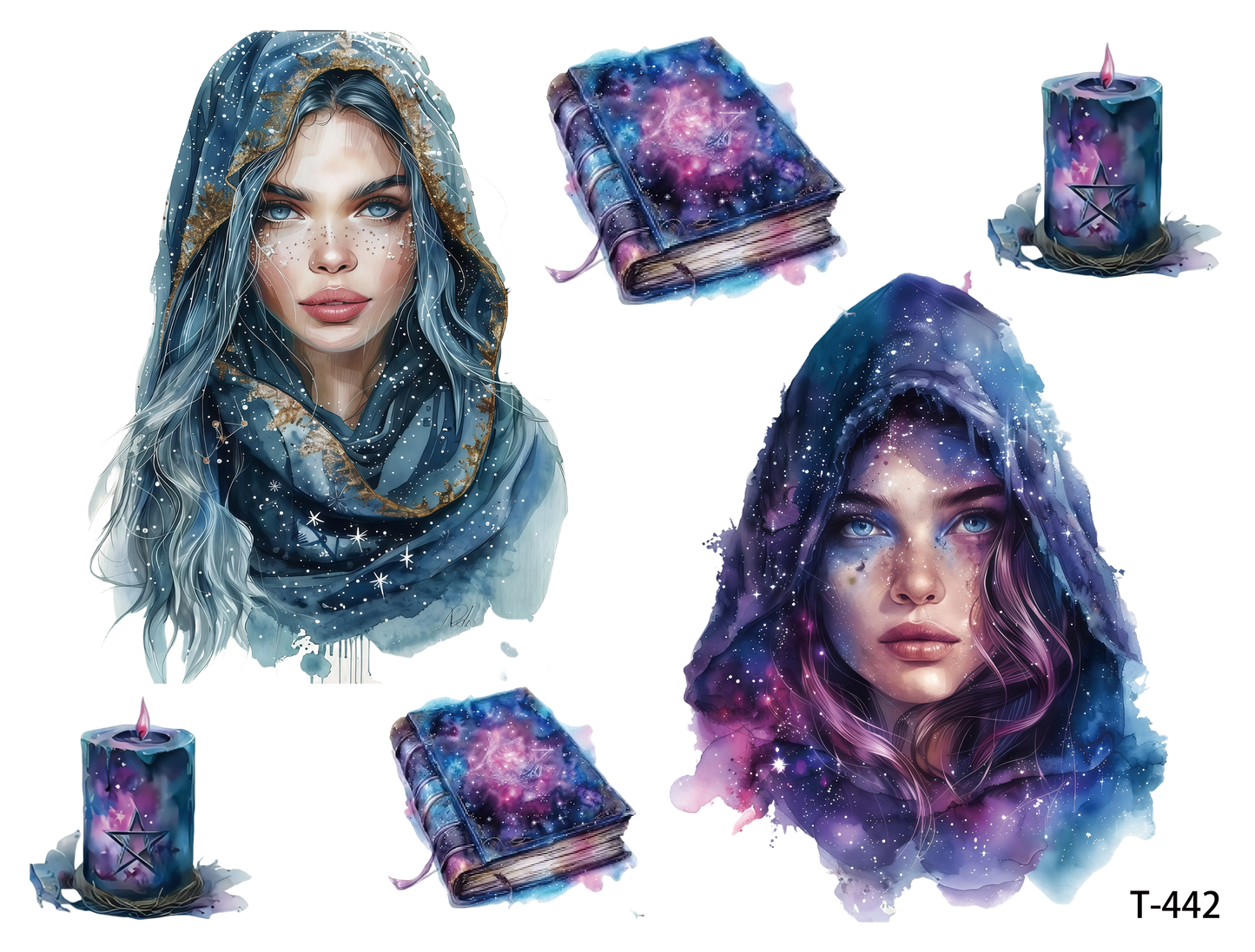 T441-T443 3D pre-cut embossed sticker 1pcs(4.92*3.74 inch) T442