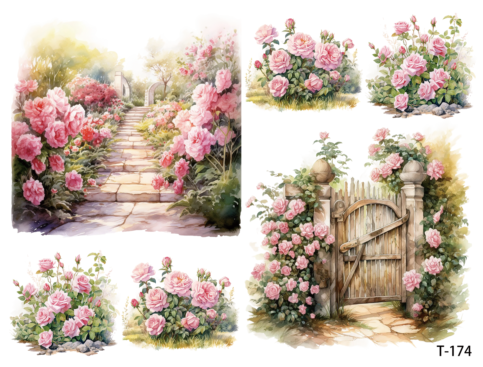 T171-T180 3D pre-cut embossed sticker 1pcs(4.92*3.74 inch) T174