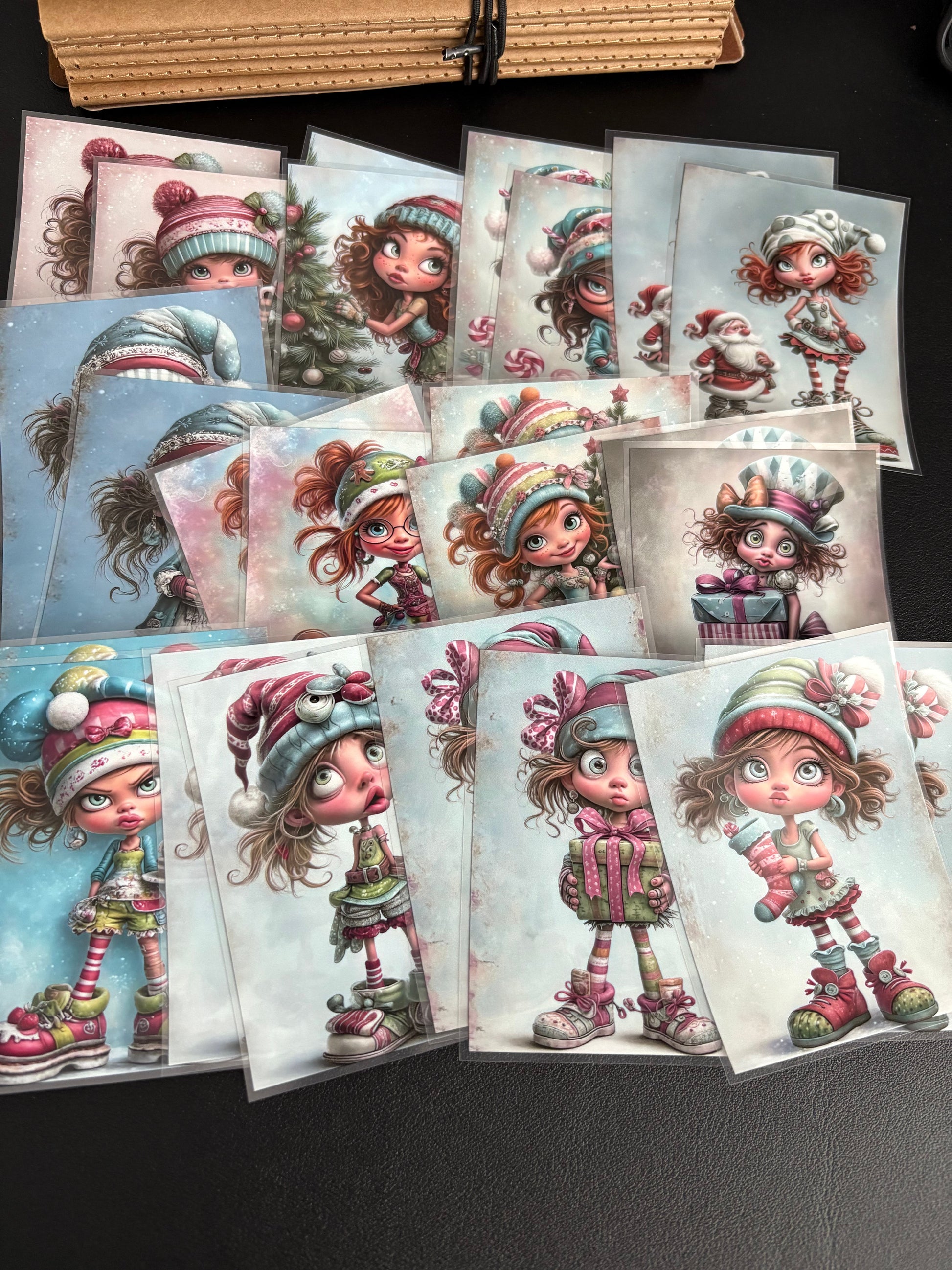 X09 PET background sticker junk journal, scrapbooking,bullet journal, card making 1pack 24 pcs (pattern size 6.4*8.7 cm)