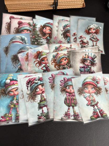 X09 PET background sticker junk journal, scrapbooking,bullet journal, card making 1pack 24 pcs (pattern size 6.4*8.7 cm)