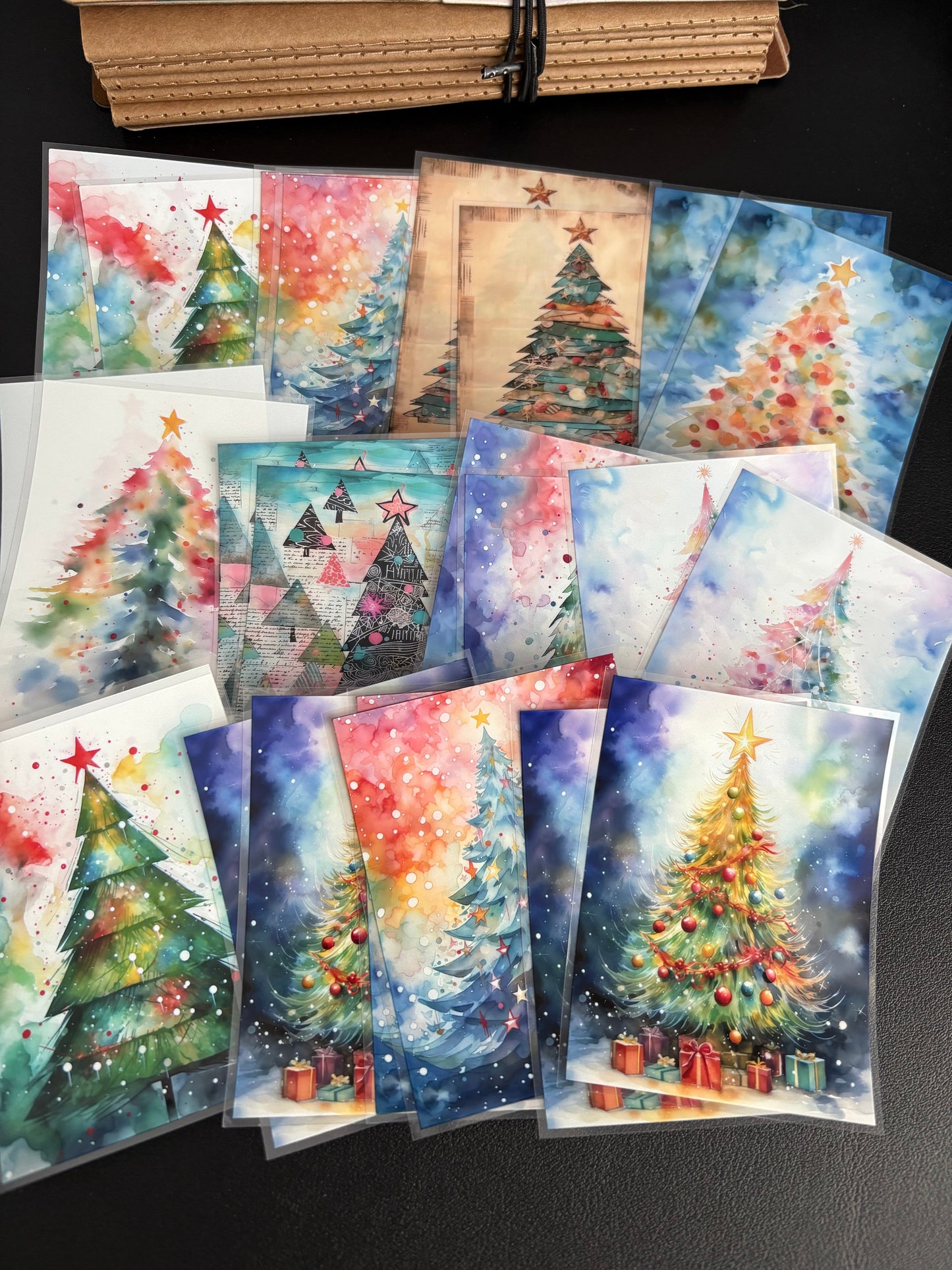 X10 PET background sticker junk journal, scrapbooking,bullet journal, card making 1pack 24 pcs (pattern size 6.4*8.7 cm)