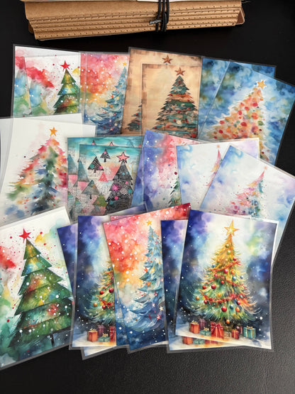 X10 PET background sticker junk journal, scrapbooking,bullet journal, card making 1pack 24 pcs (pattern size 6.4*8.7 cm)