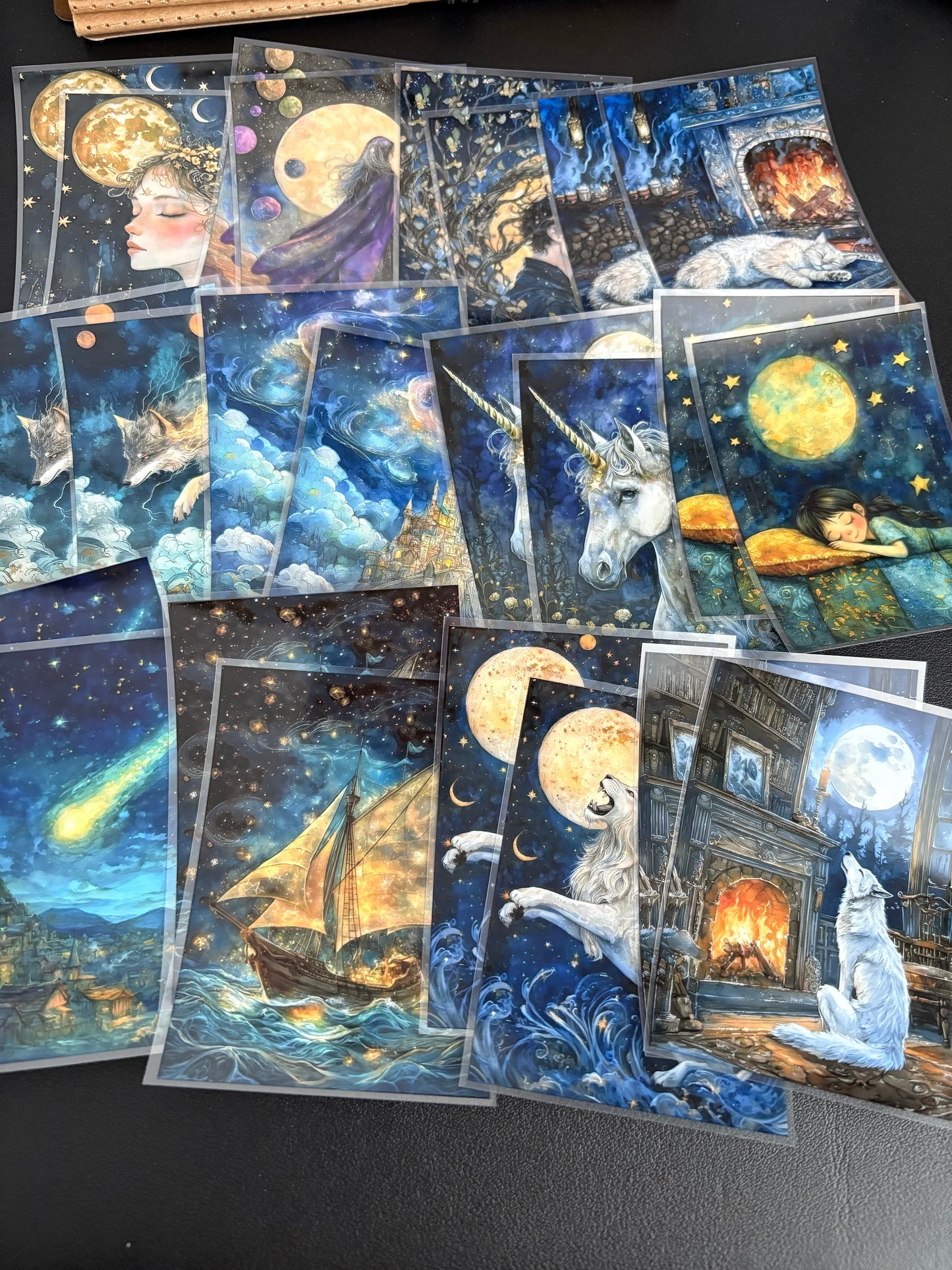 X11 PET background sticker junk journal, scrapbooking,bullet journal, card making 1pack 24 pcs (pattern size 6.4*8.7 cm)