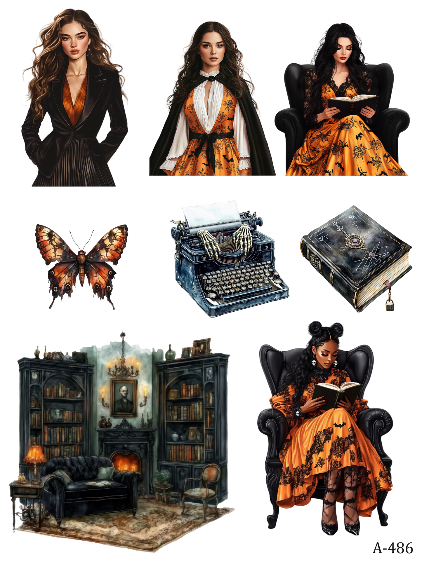 A463-A487 embossed sticker A486 pre-cut embossed sticker (5.91*7.87 inch)