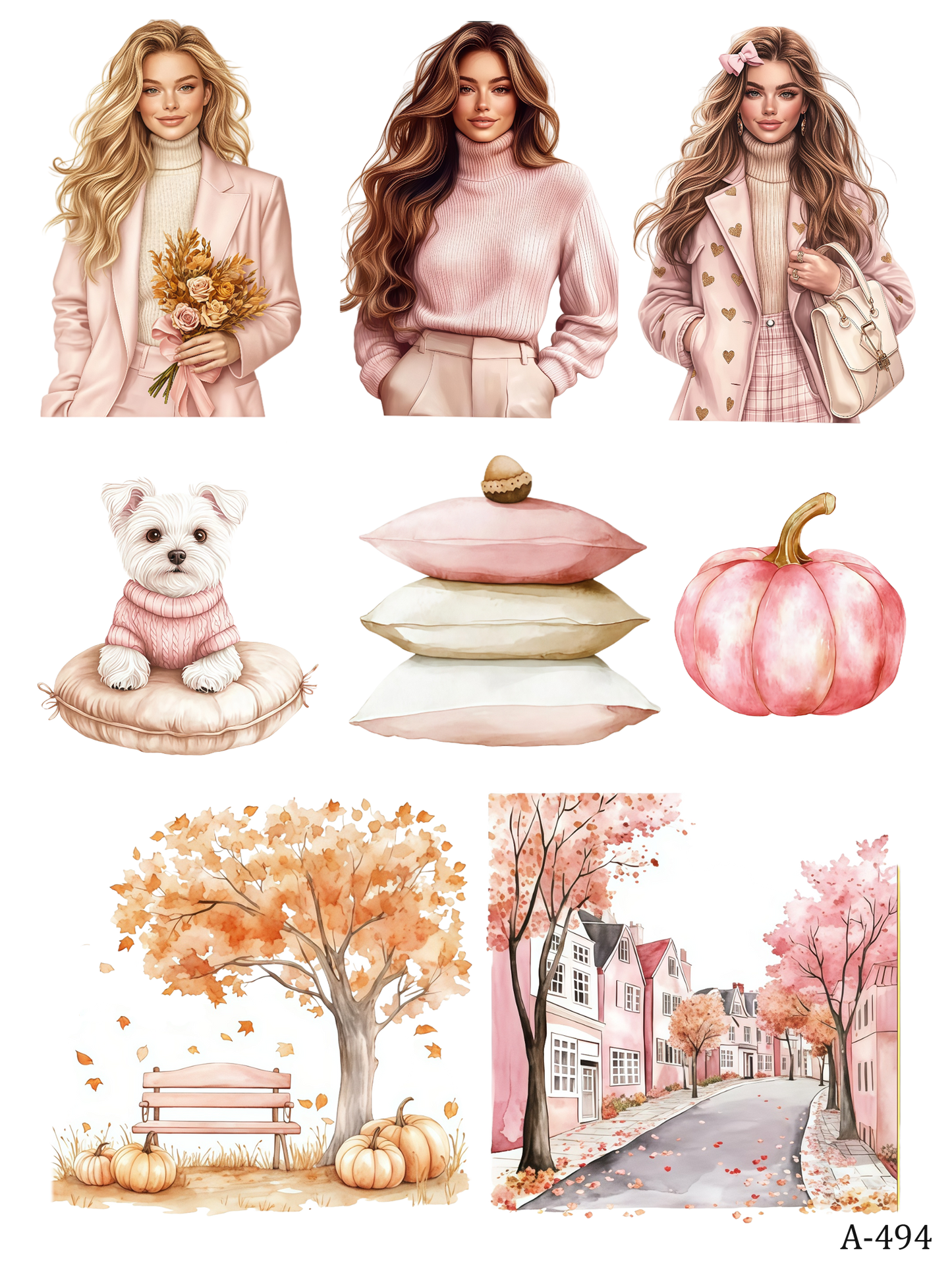 A490-A498 embossed sticker A494 pre-cut embossed sticker (5.91*7.87 inch)