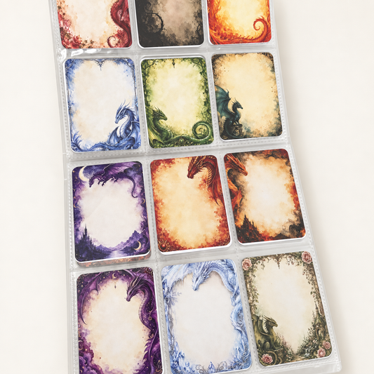 Dragon frame border background ATC cards bundle