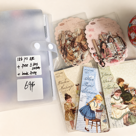 Colorful colors, starry sky, stars background ATC cards bundle
