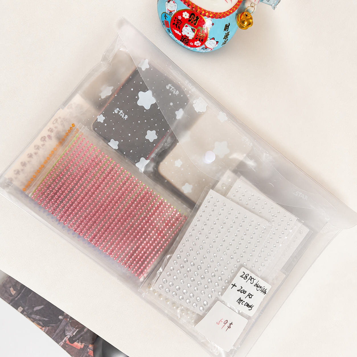 Diamond crystal sticker for journal scrapbook ATCcard