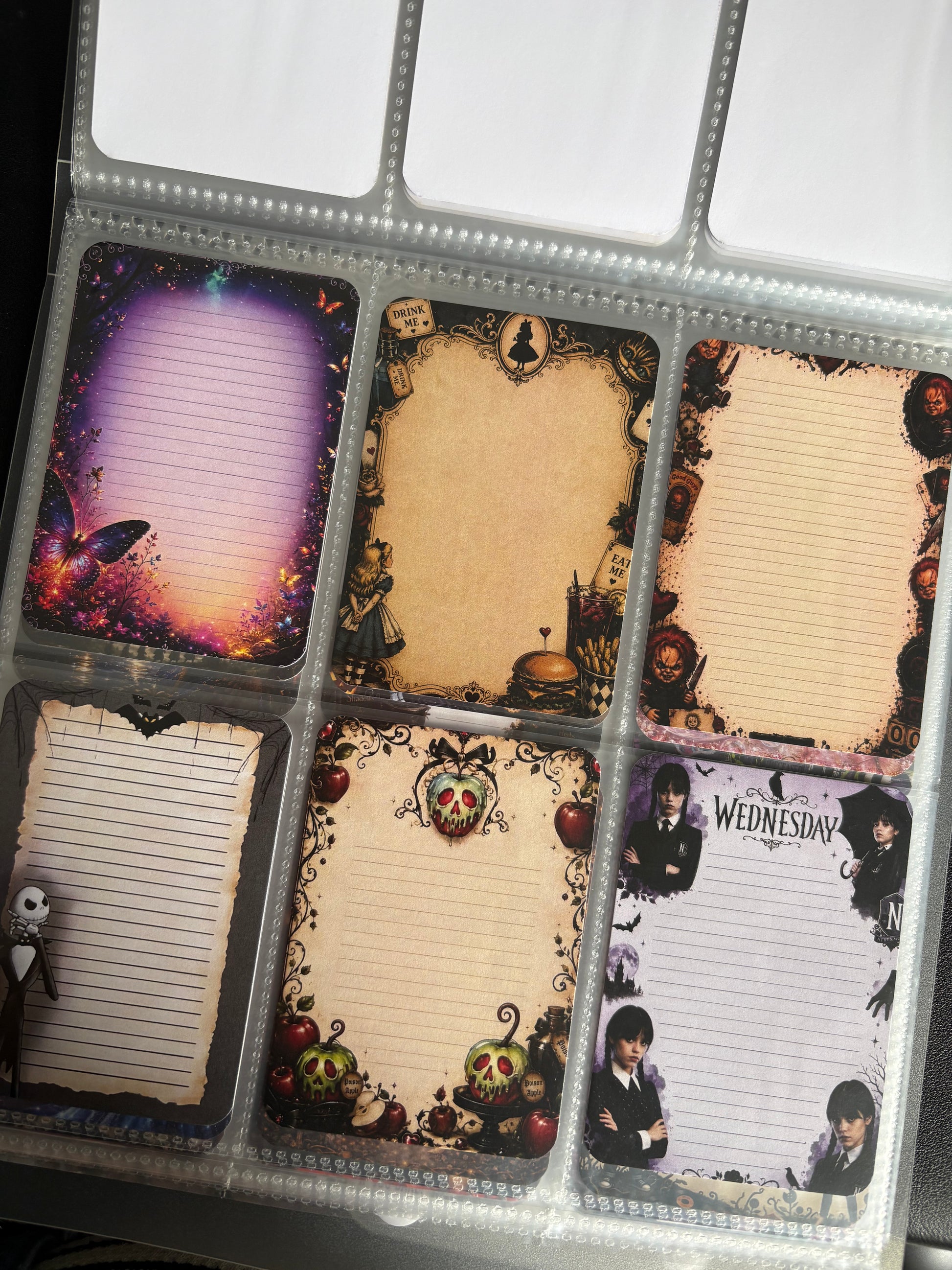 A mix of movie,, Alice, Wizard of Oz, fairy,Gothic,cute and other backgrounds ATC card bundle