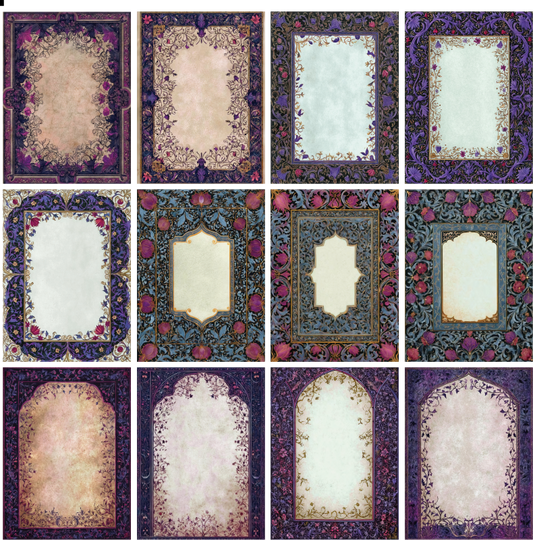 X15 PET background sticker junk journal, scrapbooking,bullet journal, card making 1pack 24 pcs (pattern size 6.4*8.7 cm)